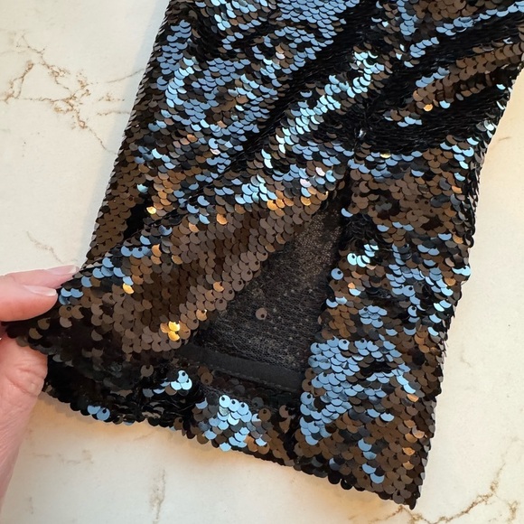 Zara Black Sequin Pants - Picture 4 of 7
